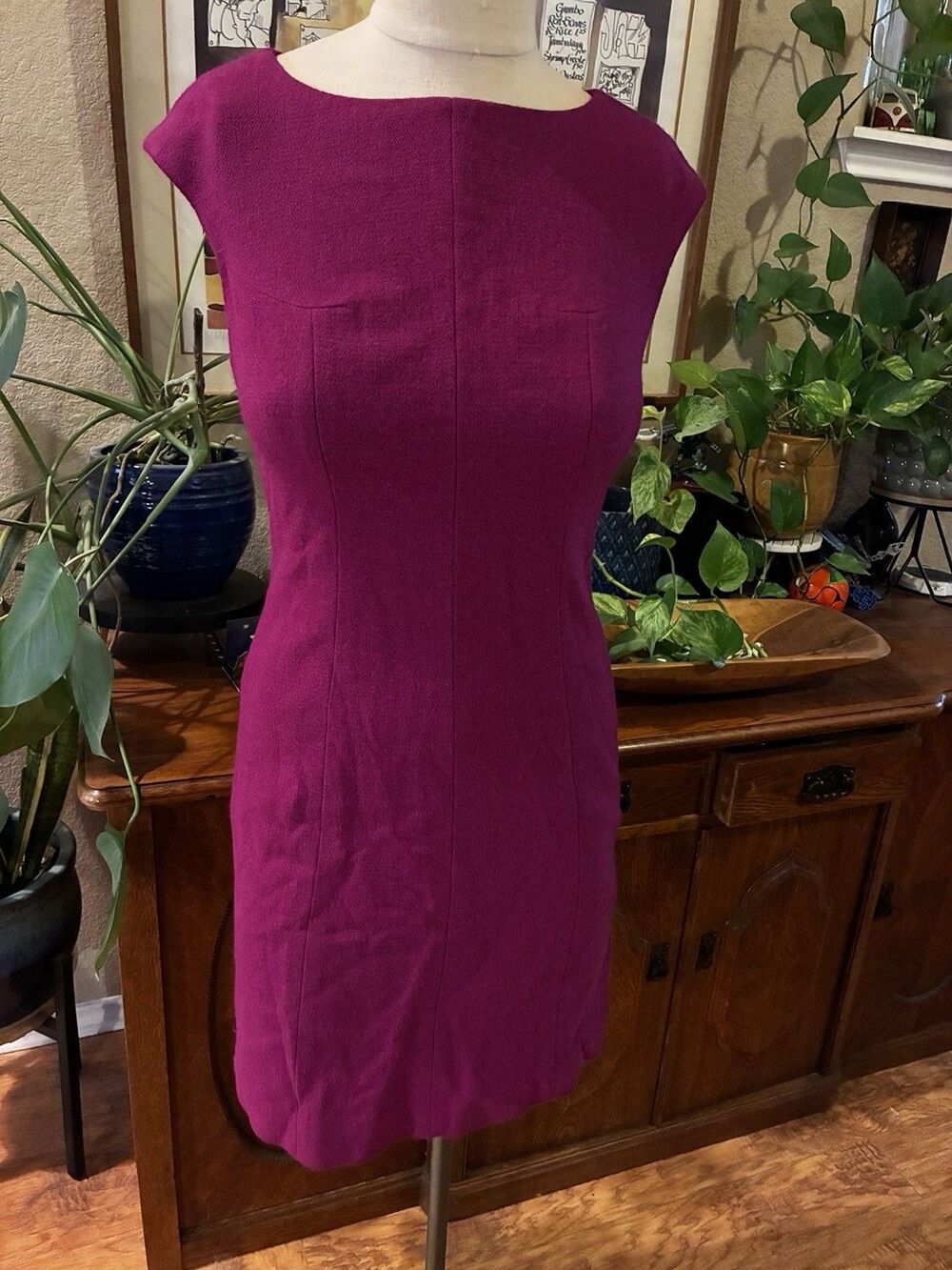 Kate Spade New York Crepe Cap Sleeve Dress Berry Blitz Size 0 Professional